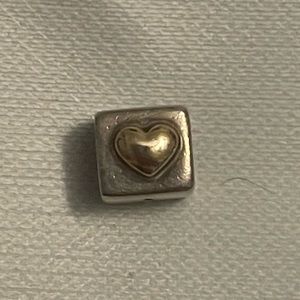 Pandora Square I Love You Charm with Gold Heart